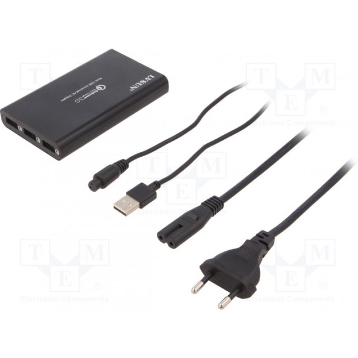 Зарядустр USB LVSUN LS-Q3U BLACK (LS-Q3U-BK)