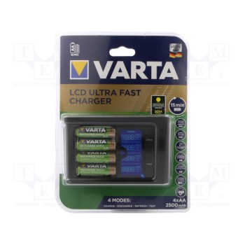 Зарядустр микропроцессорное VARTA LCD-ULFC-CHARGER4X