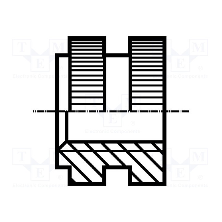 Втулка резьбовая латунь BOSSARD M3BN1037 (B3-BN1037)