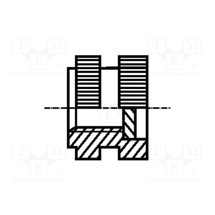 Втулка резьбовая латунь BOSSARD M5BN1041 (B5-BN1041)