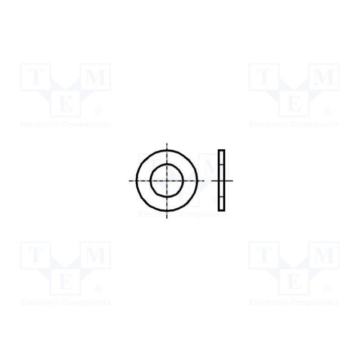 Шайба круглая M10 BOSSARD 1755552 (B10-BN670)