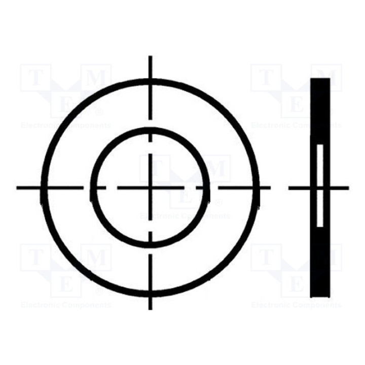 Шайба круглая M20 BOSSARD 1272896 (B20X32X0.1-BN748)
