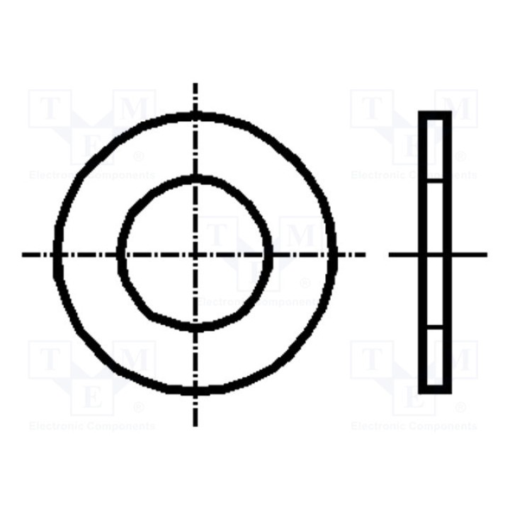 Шайба круглая M3 D=7мм BOSSARD 1404830 (B3-BN1074)