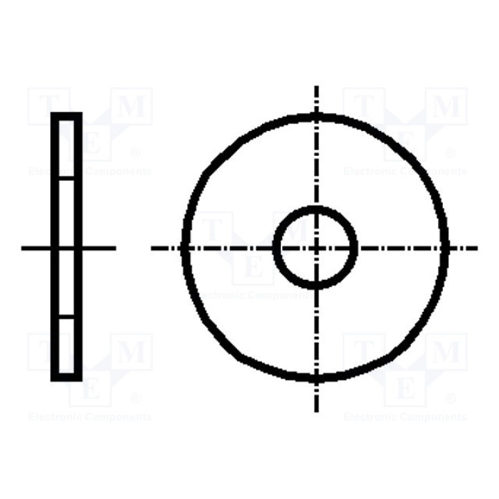 Шайба круглая M3 D=9мм BOSSARD 1269976 (B3-BN729)