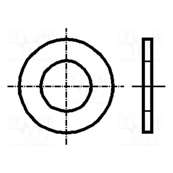 Шайба круглая M6 D=12мм BOSSARD 1964453 (B6-BN1074)