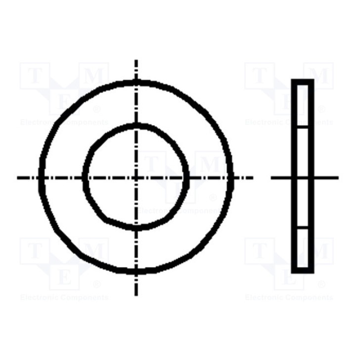 Шайба круглая M3 KRAFTBERG K3.2D125-A2 (K3.2-D125-A2)