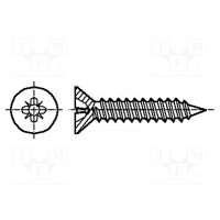 Винт 2,9x13 Головка потайная BOSSARD B2.9X13-B14066