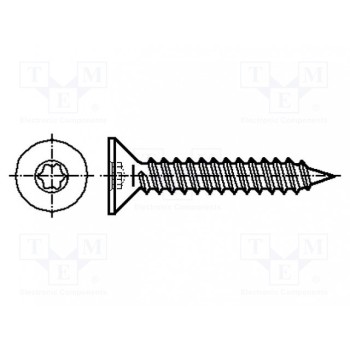 Винт 2,9x6,5 Головка потайная BOSSARD B2.9X6.5-BN11255