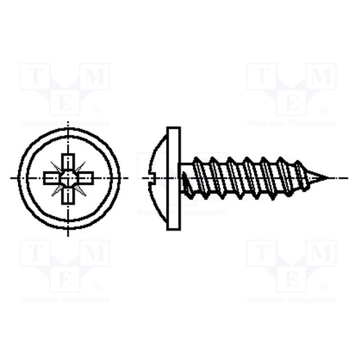 Винт 2,9x6,5 BOSSARD 2099837 (B2.9X6.5-BN14072)