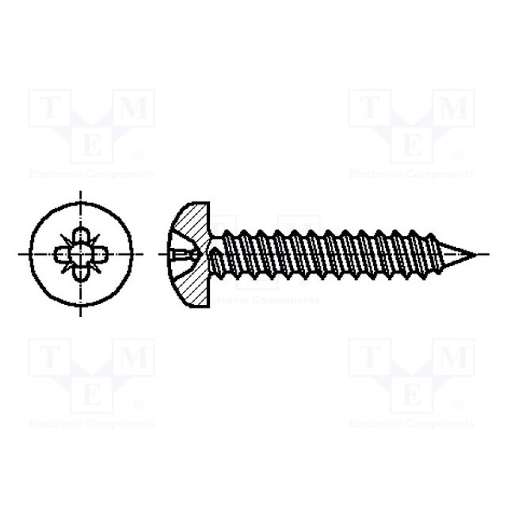 Винт 2,9x9,5 BOSSARD 2097621 (B2.9X9.5-BN14064)