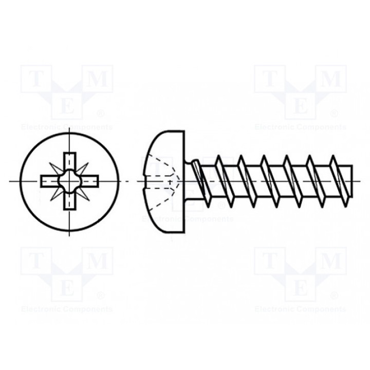 Винт BOSSARD 3034220 (B3.5X14-BN82428)