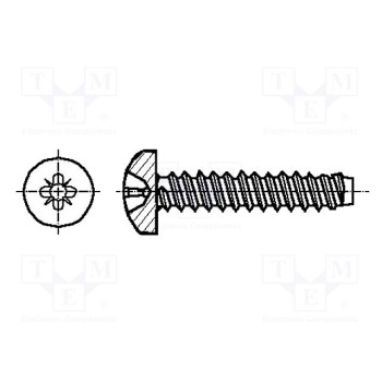 Винт для металла BOSSARD B3.5X16-BN14065