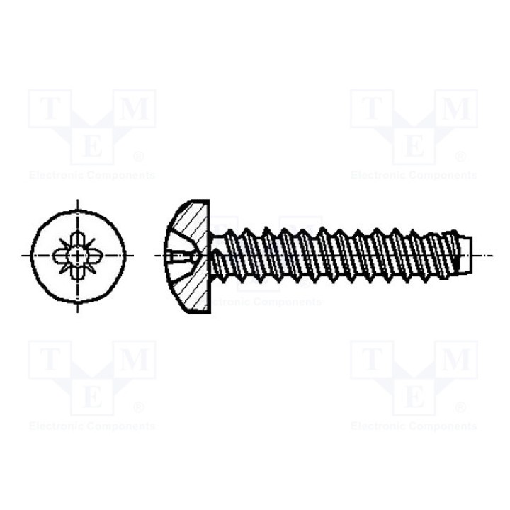 Винт BOSSARD 2097354 (B3.5X9.5-BN14065)