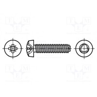 Винт для металла BOSSARD B3X8-BN2724