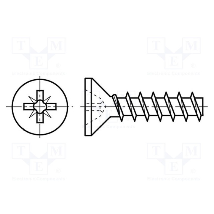 Винт для термопластов BOSSARD M4X12BN82427 (B4X12-BN82427)