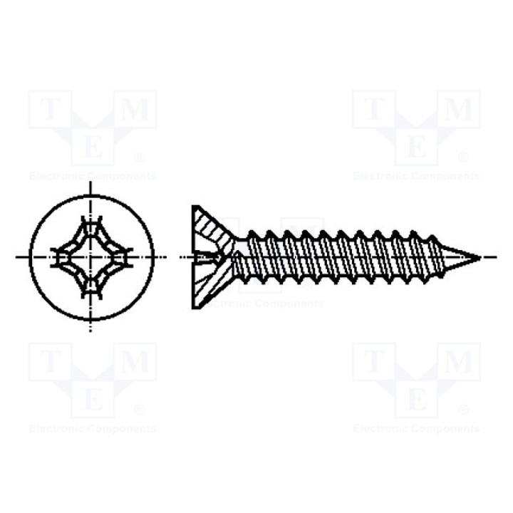 Винт 2,9x25 KRAFTBERG K2.9X25D7982C-A4 (K2.9X25-D7982C-A4)