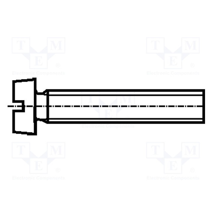 Винт M2,5x4 DIN 84 BOSSARD 1127888 (B2.5X4-BN341)