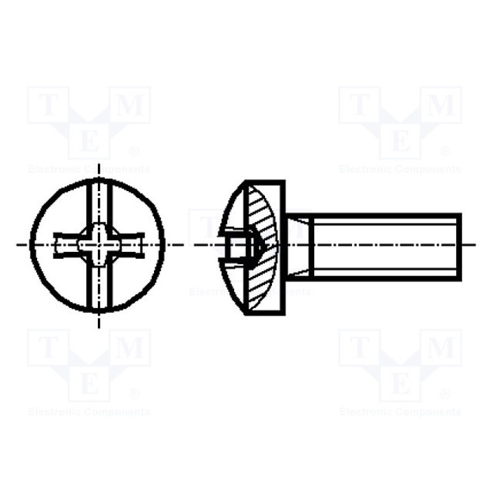 Винт M2,5x5 BOSSARD M2.5X5BN1435 SN213306 (B2.5X5-BN1435)