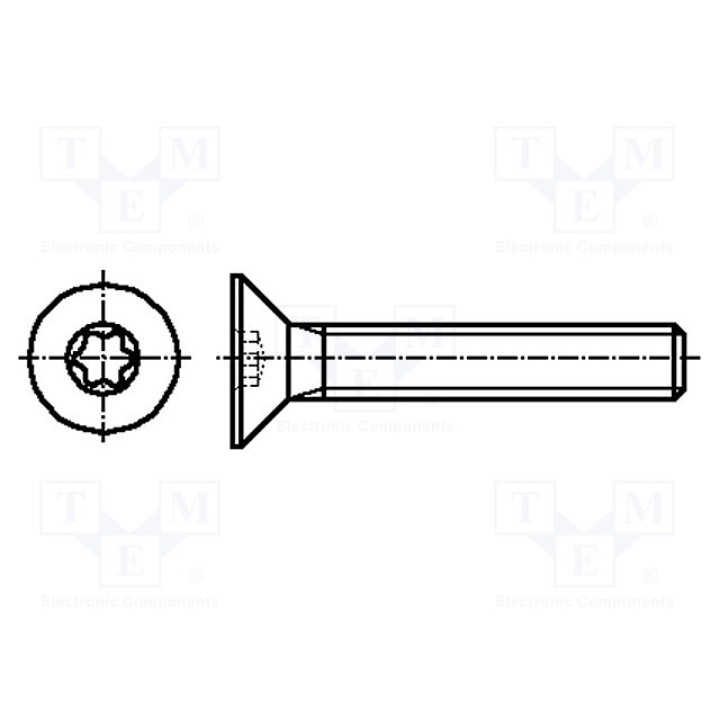 Винт M2,5x6 BOSSARD M2.5X6BN3803 ISO14581 (B2.5X6-BN3803)