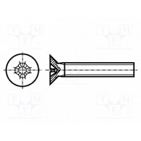 Винт M2,5x6 DIN 965A BOSSARD B2.5X6-BN388