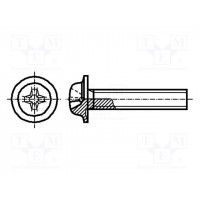 Винт с юбкой M2,5x6 BOSSARD B2.5X6-BN4825