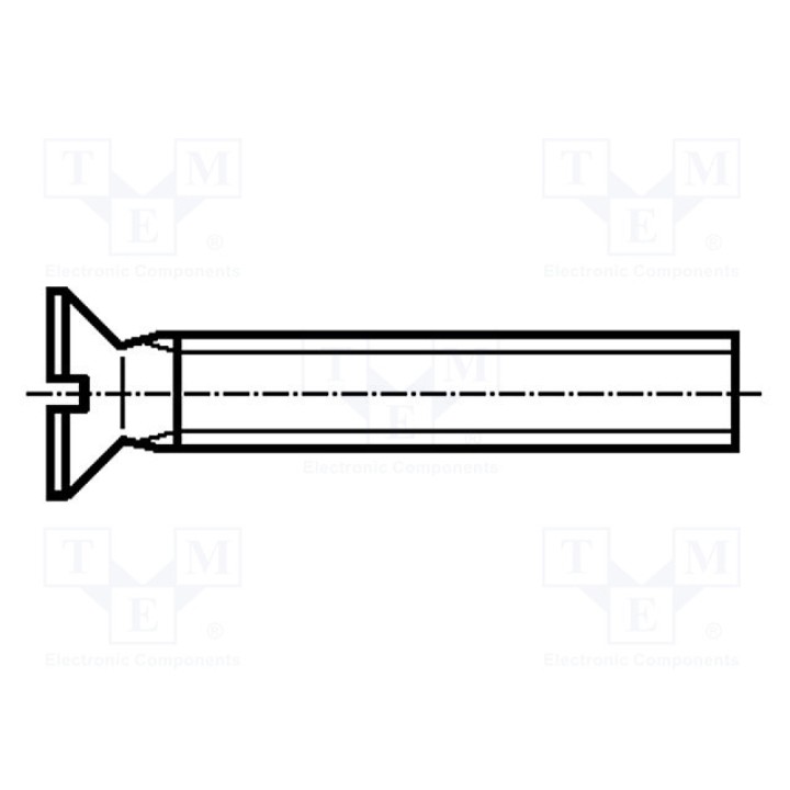 Винт M2x10 DIN 963A BOSSARD 1139622 (B2X10-BN357)