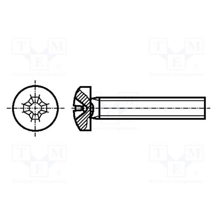 Винт M3x16 BOSSARD 1250515 (B3X16-BN660)