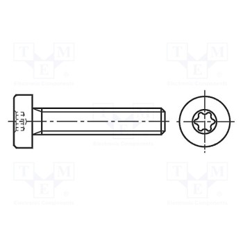 Винт M4x16 Головка цилиндрическая BOSSARD B4X16-BN4850