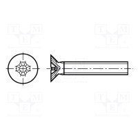 Винт M4x16 DIN 965 BOSSARD B4X16-BN90502