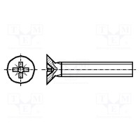 Винт M5x20 DIN 965A Головка потайная BOSSARD B5X20-BN3333