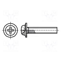 Винт с юбкой M6x16 BOSSARD B6X16-BN4825