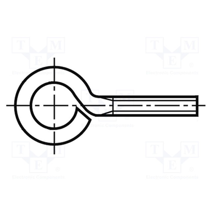 Крючок кольцевой M6x20 BOSSARD 1387073 (B6X20-BN1006)