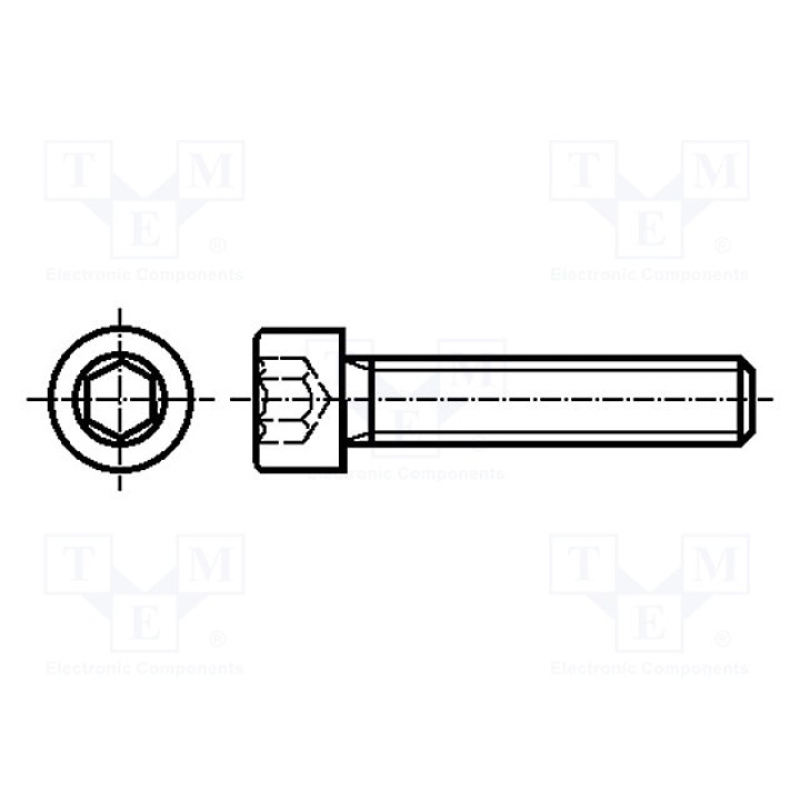 Винт M6x20 BOSSARD 1004336 (B6X20-BN3)