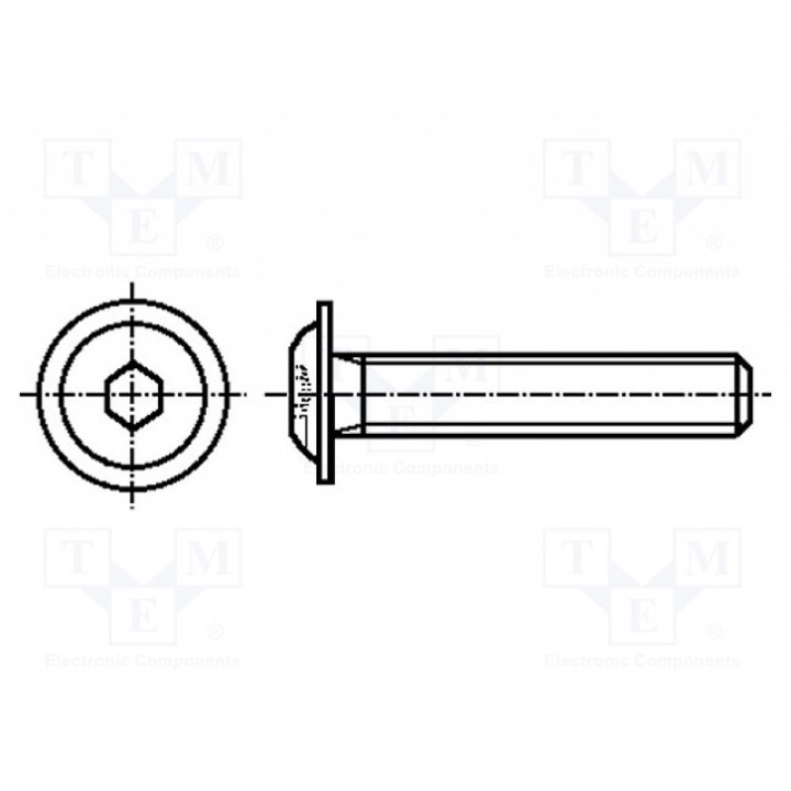 Винт с юбкой BOSSARD 2042223 (B6X30-BN11252)