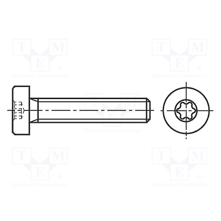 Винт M6x30 Головка цилиндрическая BOSSARD 1146165 (B6X30-BN4850)
