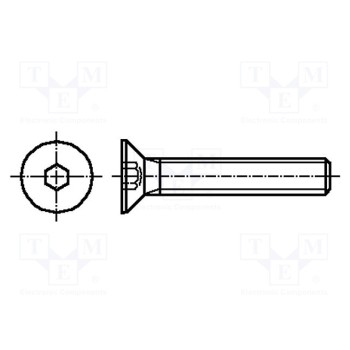 Винт M6x16 KRAFTBERG K6X16-ISO10642-A2