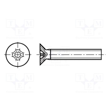 Винт M2,5x5 DIN 965 KRAFTBERG M2.5X5-D965B