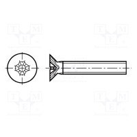 Винт M3x10 DIN 965 KRAFTBERG M3X10-D965B