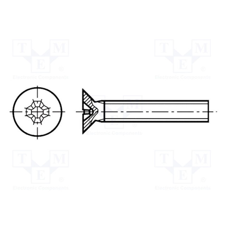 Винт M3x25 KRAFTBERG M3X25D965-A2 (M3X25-D965-A2)