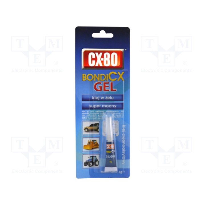 Цианакрилатный клей CX-80 BONDICX-GEL 3G (BONDICX-GEL-3G)