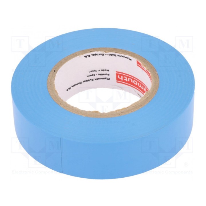 Лента электроизоляционная W 19мм PLYMOUTH N-12 PVC TAPE 19MMX20M BLUE (PLH-N12-19-20-BL)