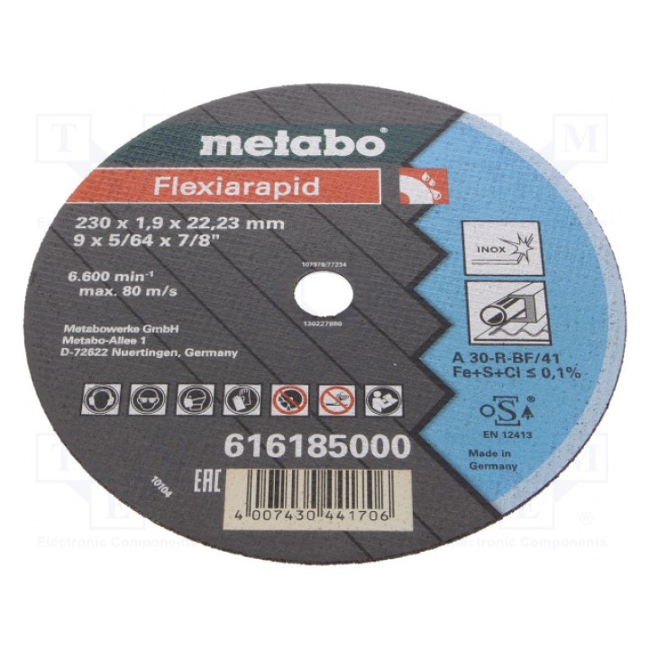 Отрезная фреза METABO 616185000 (MTB.616185)
