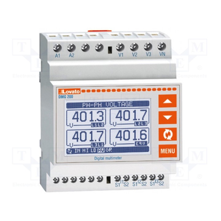 Модульный измеритель мощности LOVATO ELECTRIC DMG 200 L01 (DMG200L01)