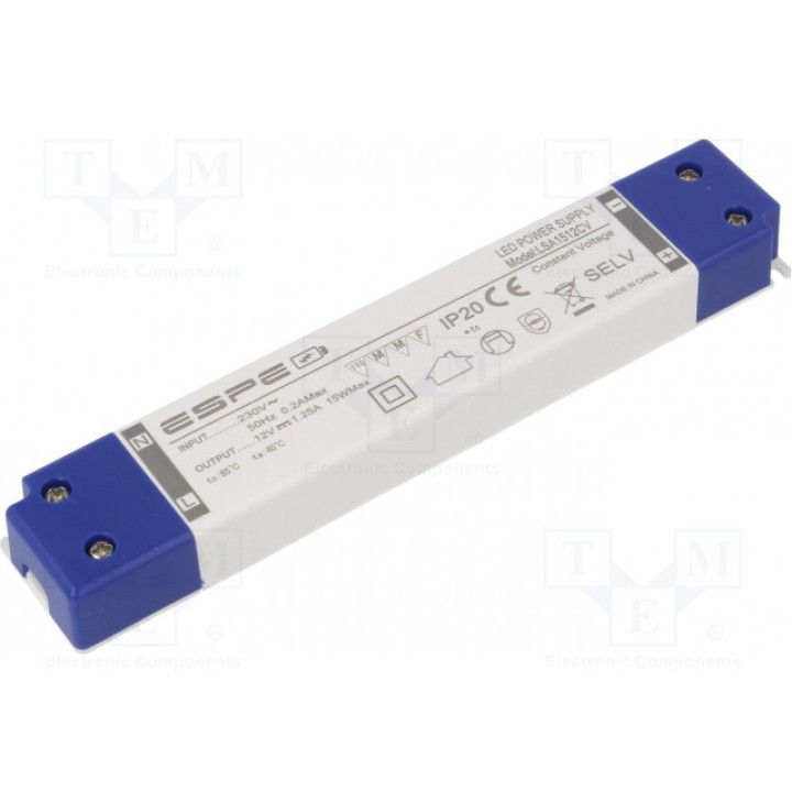Блок питания импульсный LED 15Вт ESPE LSA1512CV (LSA1512CV)