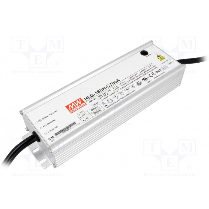 Блок питания импульсный LED MEAN WELL HLG-185H-C500A (HLG-185H-C500A)