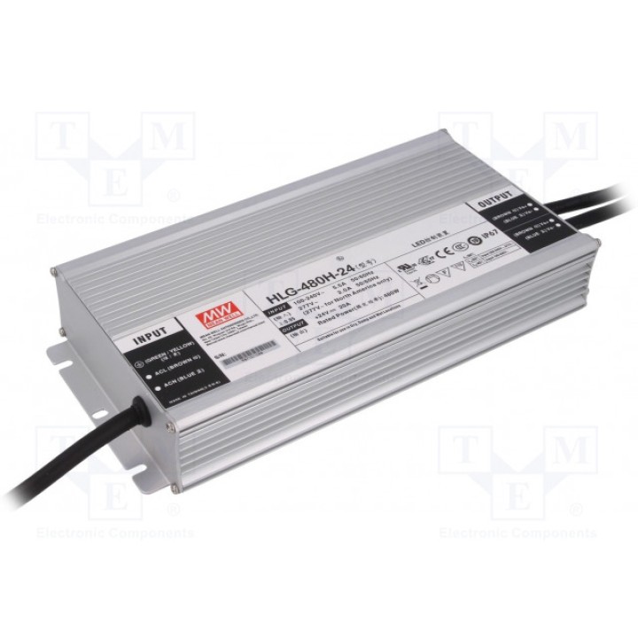 Блок питания импульсный LED 480Вт MEAN WELL HLG-480H-24 (HLG-480H-24)