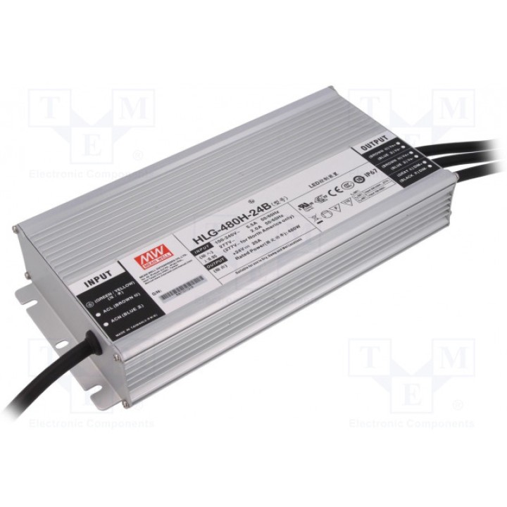 Блок питания импульсный LED 480Вт MEAN WELL HLG-480H-24B (HLG-480H-24B)