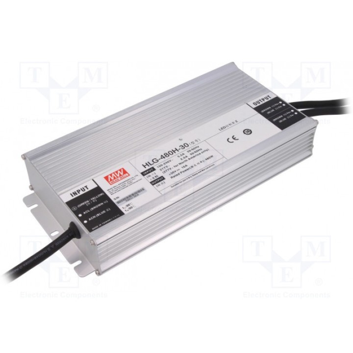 Блок питания импульсный LED 480Вт MEAN WELL HLG-480H-30 (HLG-480H-30)