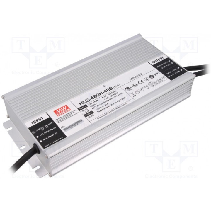 Блок питания импульсный LED 480Вт MEAN WELL HLG-480H-48B (HLG-480H-48B)