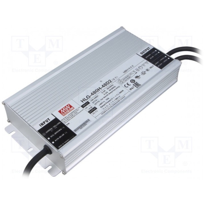 Блок питания импульсный LED 480Вт MEAN WELL HLG-480H-48D2 (HLG-480H-48D2)
